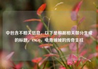 中包含不相关信息，以下是根据相关部分生成的标题，CSGO，电竞领域的传奇支柱