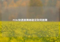 PUBG快速跳舞秘籍及如何跳舞