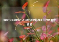 探索CSGO中的MYAW及默认数值带来的独特游戏体验