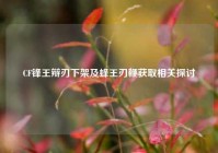 CF锋王辩刃下架及蜂王刃鞭获取相关探讨