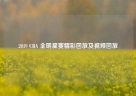 2019 CBA 全明星赛精彩回放及视频回放