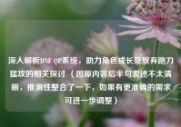 深入解析DNF QP系统，助力角色成长及放弃跑刀猛攻的相关探讨 （因原内容后半句表述不太清晰，推测性整合了一下，如果有更准确的需求可进一步调整）