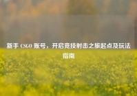 新手 CSGO 账号，开启竞技射击之旅起点及玩法指南