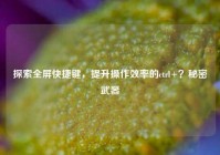 探索全屏快捷键，提升操作效率的ctrl+？秘密武器