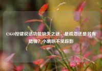 CSGO按键说话功能缺失之谜，是疏忽还是另有隐情？小喇叭不见踪影