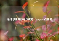 绝地求生高效守点攻略，pubgroll 点解析