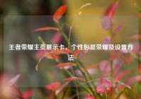 王者荣耀主页展示卡，个性彰显荣耀及设置方法