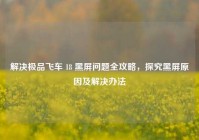 解决极品飞车 18 黑屏问题全攻略，探究黑屏原因及解决办法