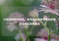 大型休闲网络游戏，探寻虚拟世界中的别样精彩及相关游戏盘点