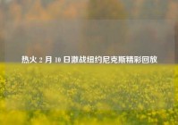 热火 2 月 10 日激战纽约尼克斯精彩回放