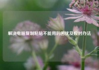 解决电脑复制粘贴不能用的困扰及应对办法