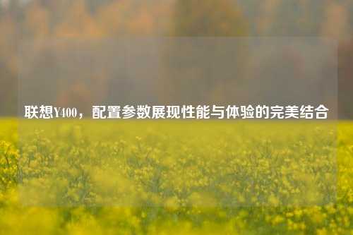 联想Y400，配置参数展现性能与体验的完美结合
