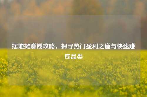 摆地摊赚钱攻略，探寻热门盈利之道与快速赚钱品类