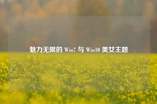 魅力无限的 Win7 与 Win10 美女主题