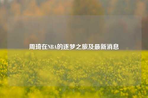 周琦在NBA的逐梦之旅及最新消息