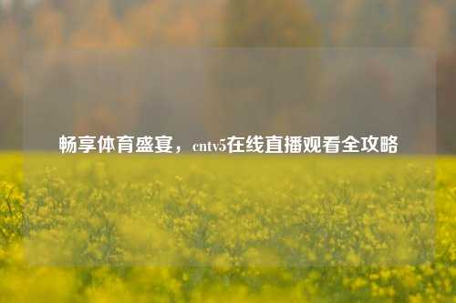 畅享体育盛宴，cntv5在线直播观看全攻略