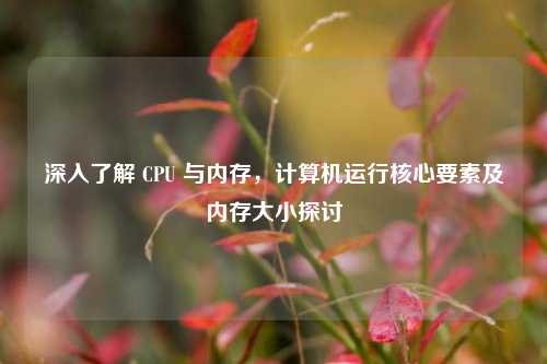 深入了解 CPU 与内存，计算机运行核心要素及内存大小探讨