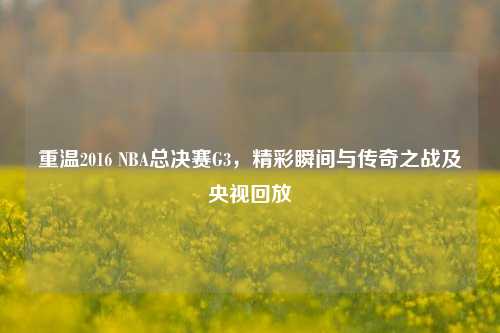 重温2016 NBA总决赛G3，精彩瞬间与传奇之战及央视回放