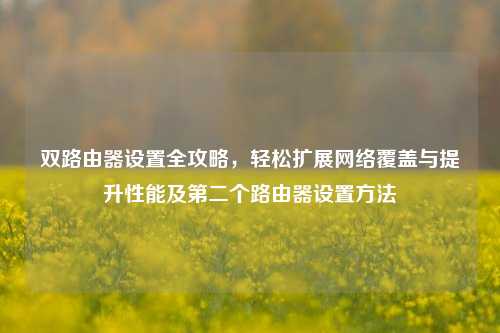 双路由器设置全攻略，轻松扩展网络覆盖与提升性能及第二个路由器设置方法