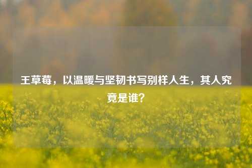 王草莓，以温暖与坚韧书写别样人生，其人究竟是谁？