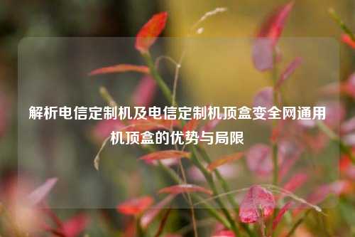 解析电信定制机及电信定制机顶盒变全网通用机顶盒的优势与局限
