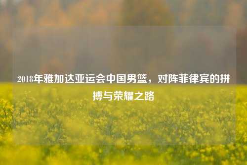 2018年雅加达亚运会中国男篮，对阵菲律宾的拼搏与荣耀之路