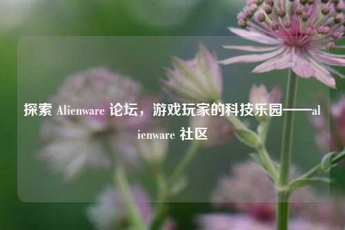 探索 Alienware 论坛，游戏玩家的科技乐园——alienware 社区