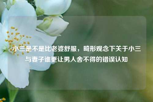 小三是不是比老婆舒服，畸形观念下关于小三与妻子谁更让男人舍不得的错误认知