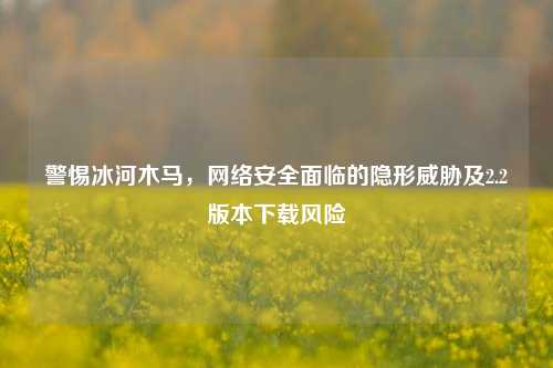 警惕冰河木马，网络安全面临的隐形威胁及2.2版本下载风险