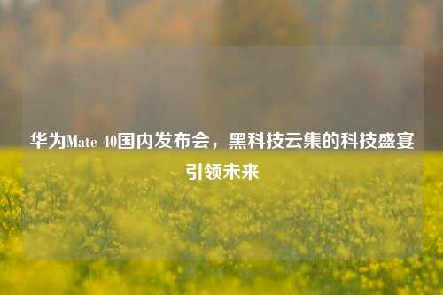 华为Mate 40国内发布会，黑科技云集的科技盛宴引领未来
