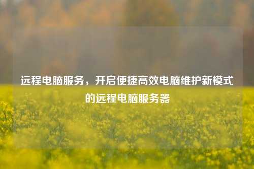 远程电脑服务,开启便捷高效电脑维护新模式的远程电脑服务器