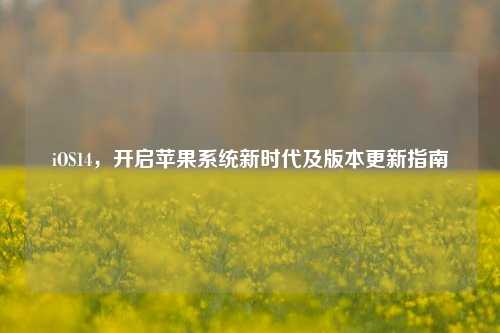 iOS14，开启苹果系统新时代及版本更新指南