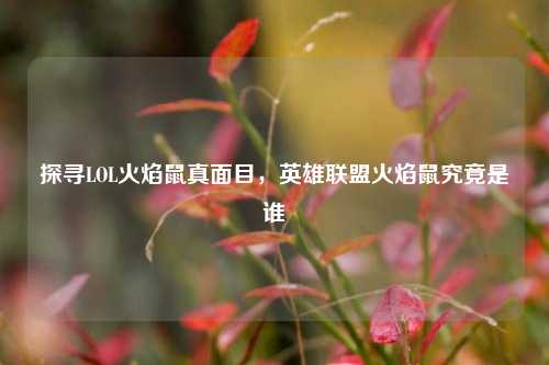 探寻LOL火焰鼠真面目，英雄联盟火焰鼠究竟是谁