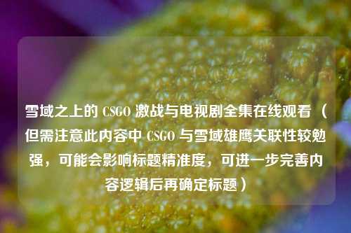 雪域之上的 CSGO 激战与电视剧全集在线观看 （但需注意此内容中 CSGO 与雪域雄鹰关联性较勉强，可能会影响标题精准度，可进一步完善内容逻辑后再确定标题）
