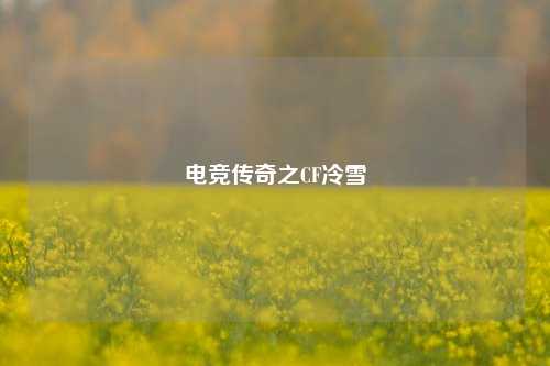电竞传奇之CF冷雪