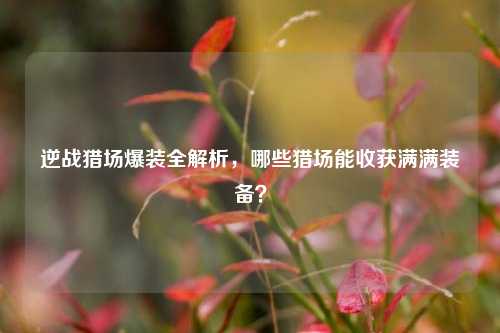 逆战猎场爆装全解析,哪些猎场能收获满满装备?