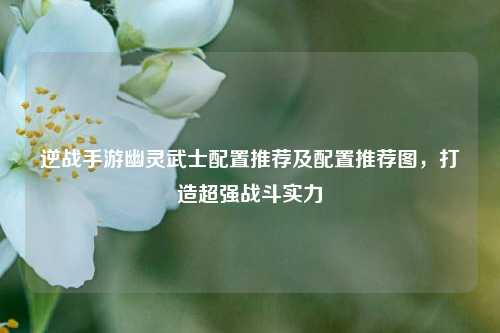 逆战手游幽灵武士配置推荐及配置推荐图,打造超强战斗实力