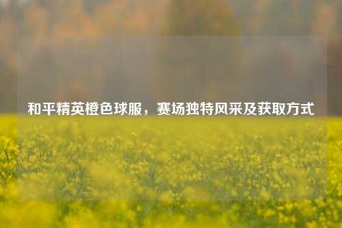 和平精英橙色球服,赛场独特风采及获取方式