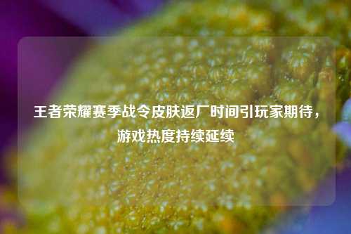 王者荣耀赛季战令皮肤返厂时间引玩家期待,游戏热度持续延续