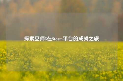 探索巫师3在Steam平台的成就之旅
