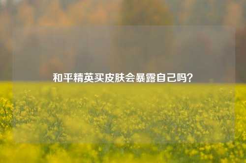 和平精英买皮肤会暴露自己吗？