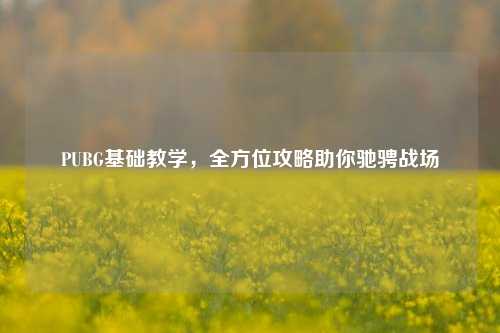 PUBG基础教学，全方位攻略助你驰骋战场