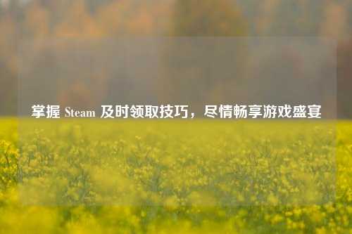 掌握 Steam 及时领取技巧,尽情畅享游戏盛宴
