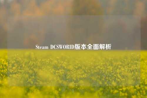 Steam DCSWORID版本全面解析