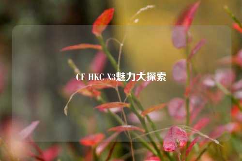 CF HKC X3魅力大探索