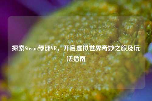 探索Steam绿洲VR，开启虚拟世界奇妙之旅及玩法指南