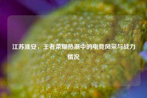 江苏淮安，王者荣耀热潮中的电竞风采与战力情况
