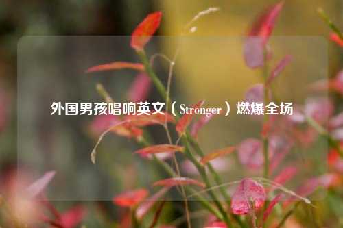 外国男孩唱响英文(Stronger)燃爆全场