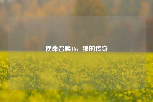 使命召唤16,狼的传奇