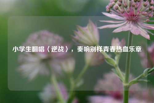 小学生翻唱〈逆战〉,奏响别样青春热血乐章